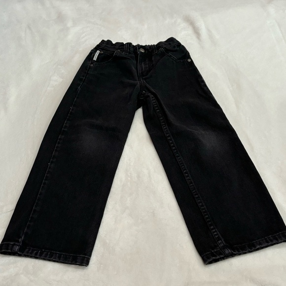 NEW LEGENDS Boy’s Black Denim Straight Leg Jeans Pants - size 6 Regular - Picture 2 of 6